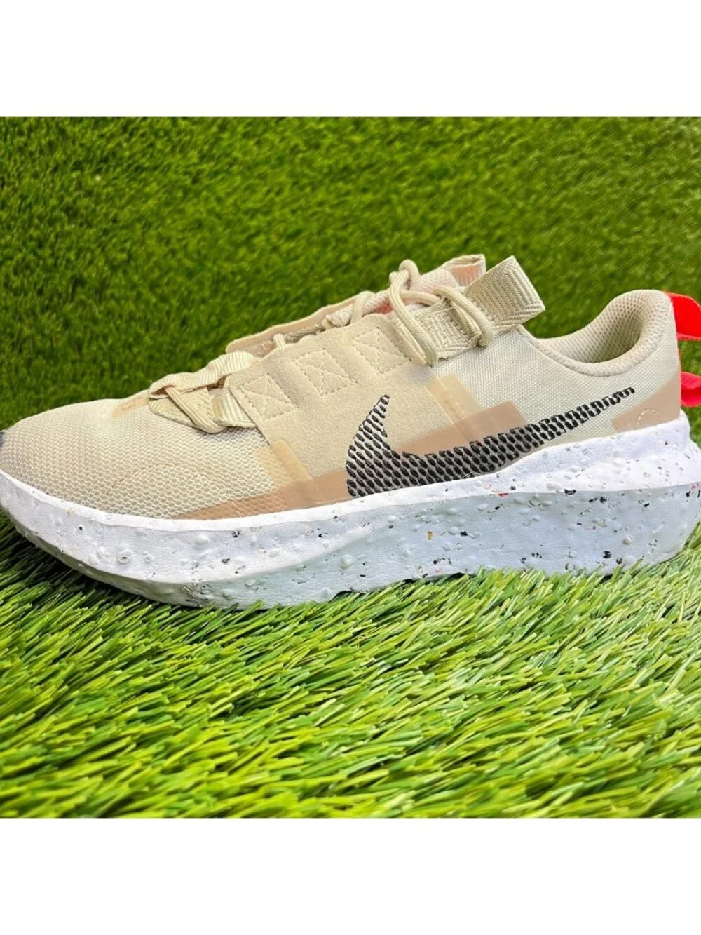 Nike Crater Impact Womens Size 6 Beige White Athletic Running Shoes Sneakers